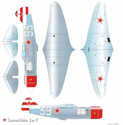 Чертежи авиамодели Ла-7