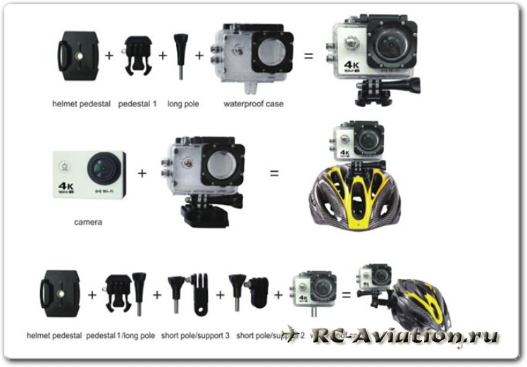 обзор экшенкамеры AT-30 V3 4K WiFi Sport Camera 16MP 