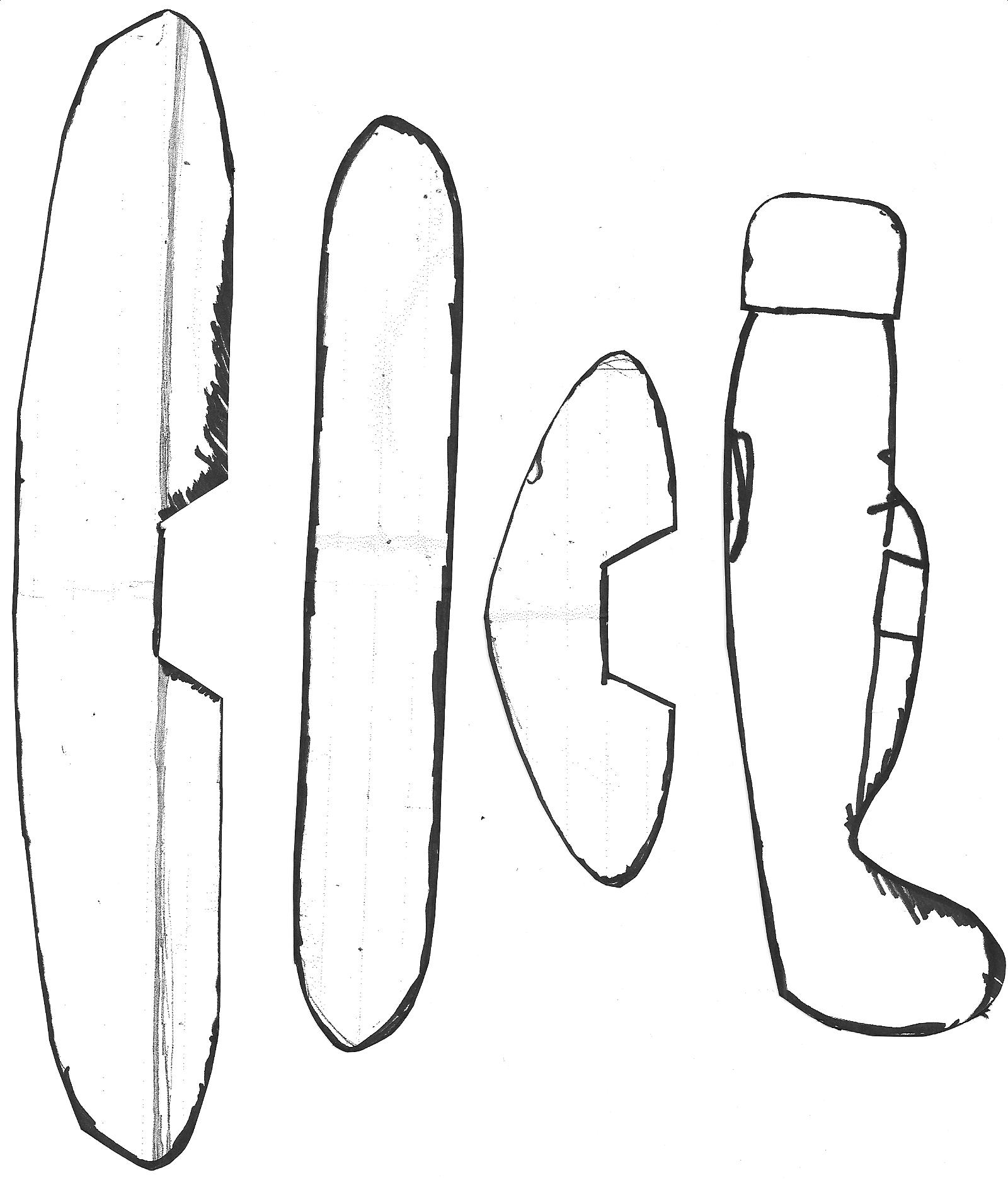 Технический рисунок планера биплана